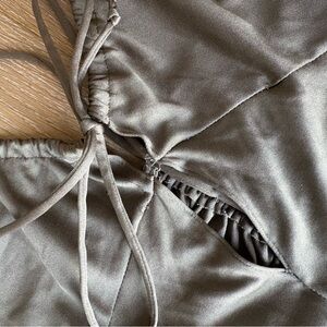 Vintage Nightgown House Dress Claire Sandra by Lucie Ann Slip Backless 1960s 70s